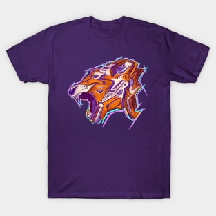 Grunge Tiger Mecha street art style T-Shirt